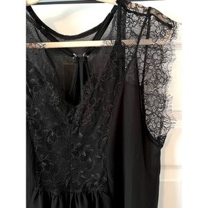Sheer Lace Detail Top